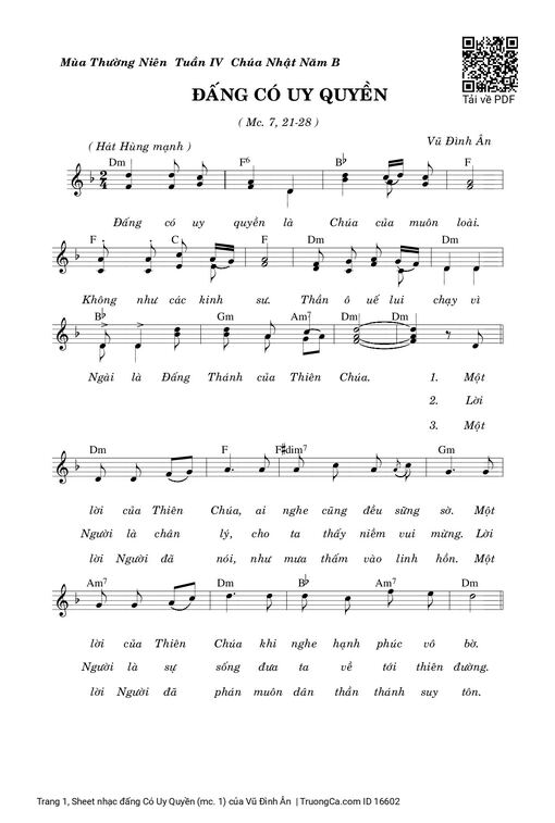 đấng Có Uy Quyền (mc. 1)