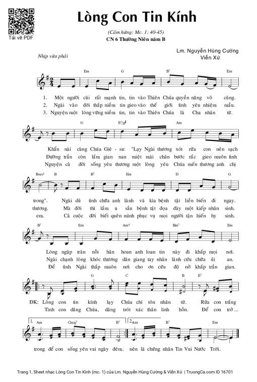 Lòng Con Tin Kính (mc. 1)