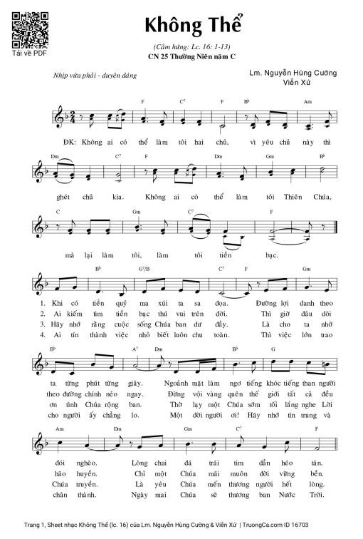 Không Thể (lc. 16)