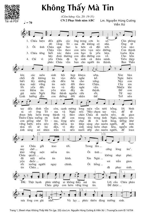 Không Thấy Mà Tin (ga. 20)