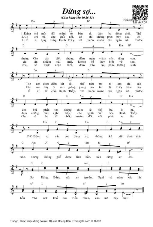 đừng Sợ (mt. 10)