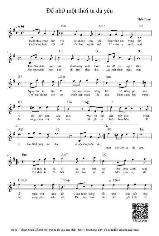 Để nhớ một thời ta đã yêu