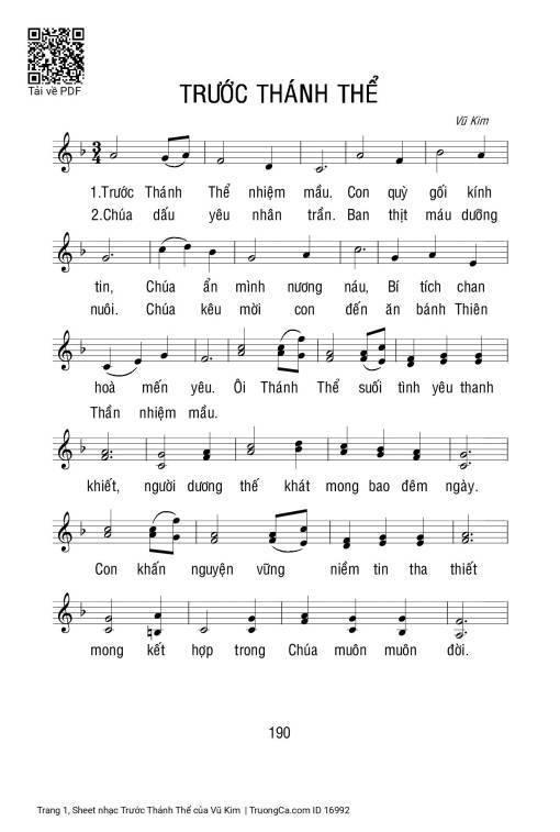 Trước Thánh Thể