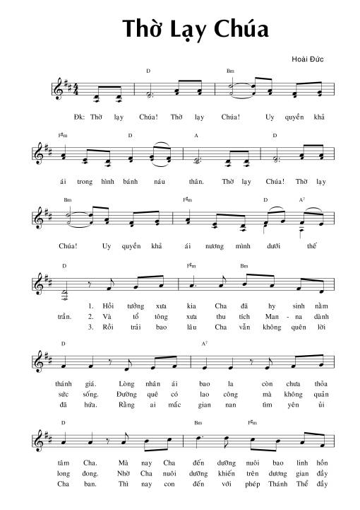 Thờ Lạy Chúa - Lm. Hoài Đức