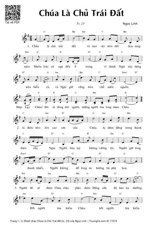 Chúa Là Chủ Trái đất (tv. 23)