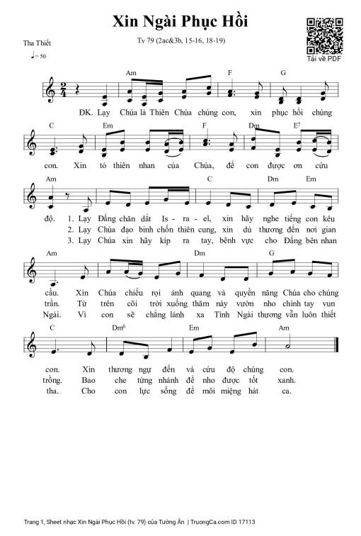 Xin Ngài Phục Hồi (tv. 79)