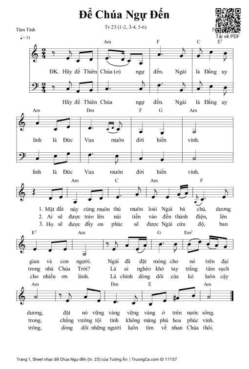 để Chúa Ngự đến (tv. 23)