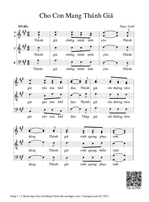 Cho Con Mang Thánh Giá