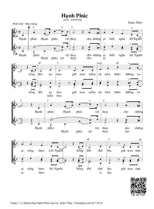 Hạnh Phúc - Lm. Xuân Thảo