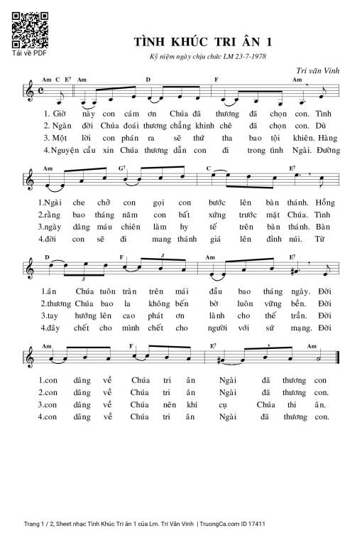Tình Khúc Tri ân 1