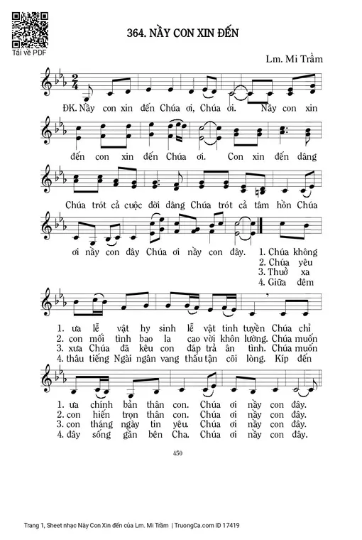Này Con Xin đến