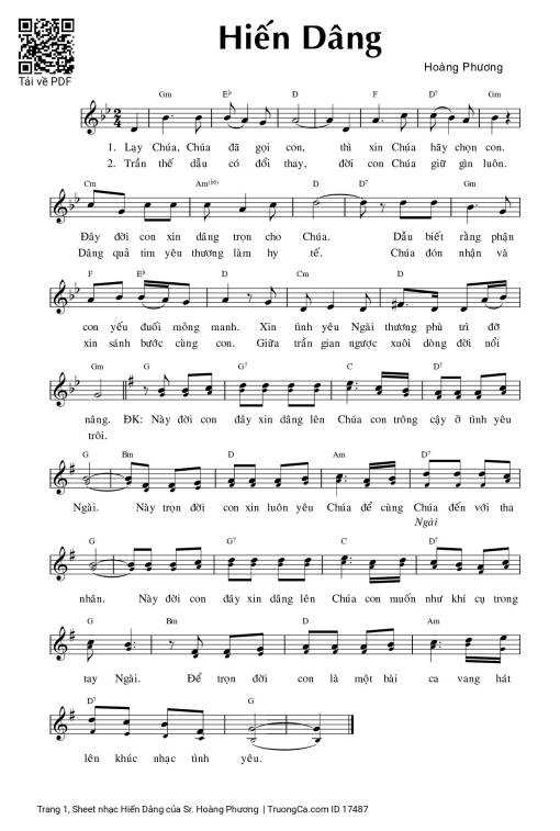 Hiến Dâng - Sr. Hoàng Phương