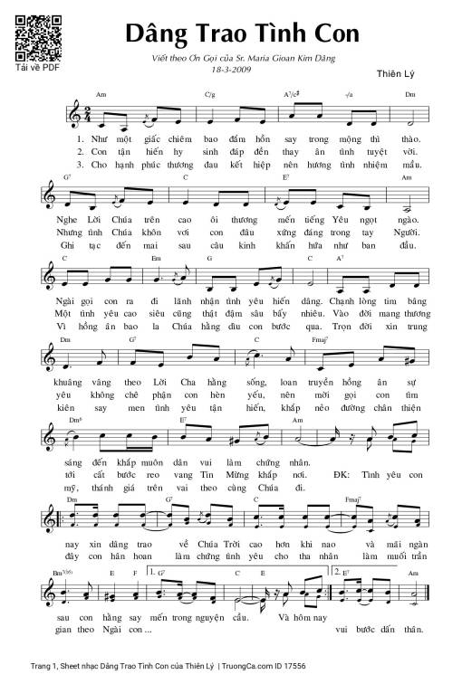 Dâng Trao Tình Con