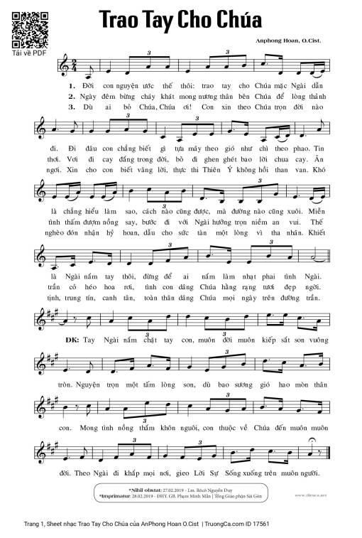 Trao Tay Cho Chúa