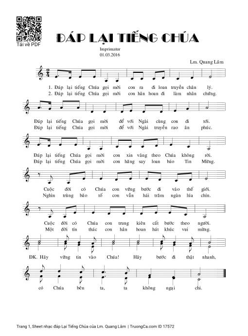 đáp Lại Tiếng Chúa