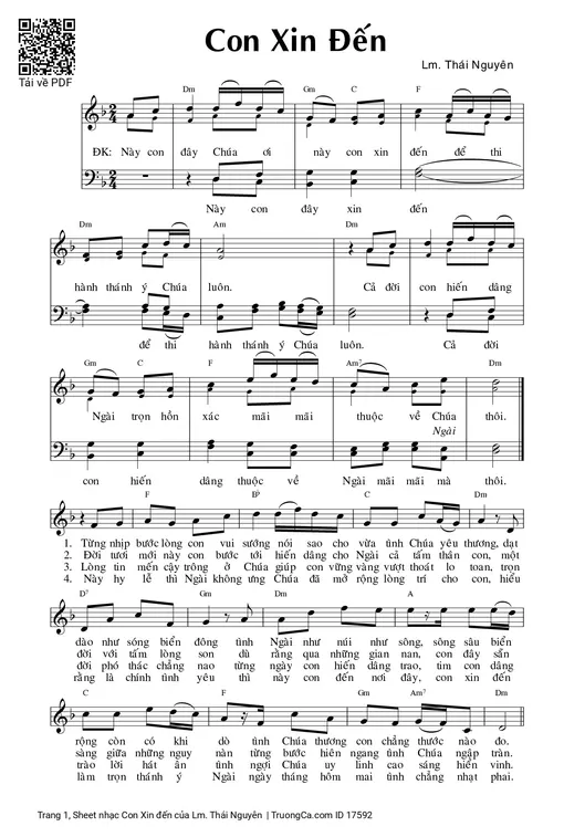 Con Xin đến - Lm. Thái Nguyên