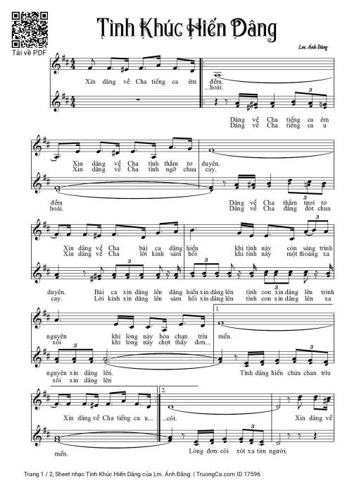 Tình Khúc Hiến Dâng