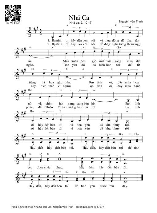 Nhã Ca - Lm. Nguyễn Văn Trinh