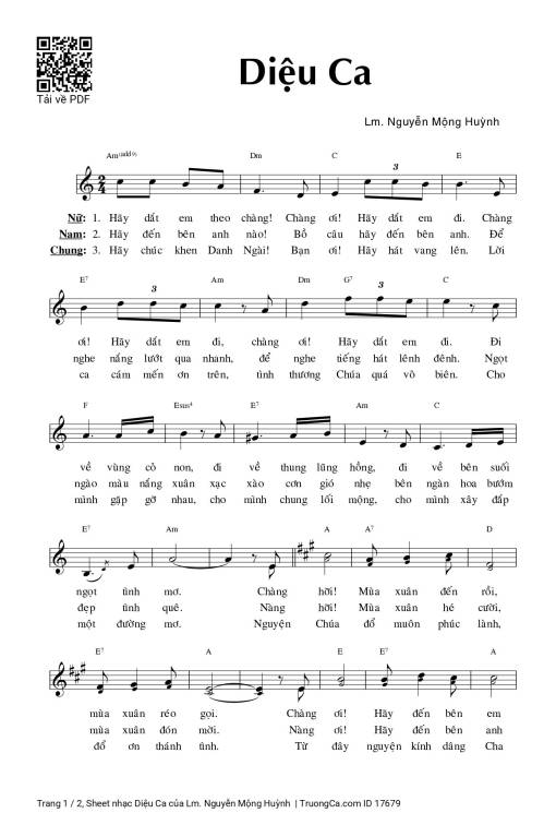 Diệu Ca - Lm. Nguyễn Mộng Huỳnh