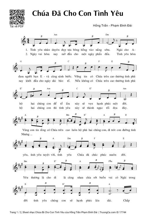 Chúa đã Cho Con Tình Yêu