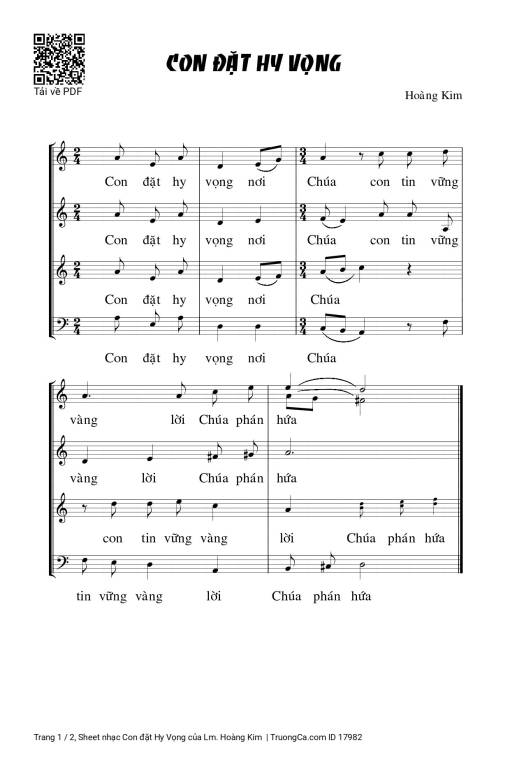 Con đặt Hy Vọng