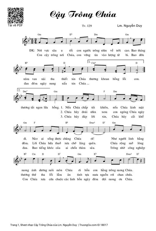 Cậy Trông Chúa (Tv. 129)