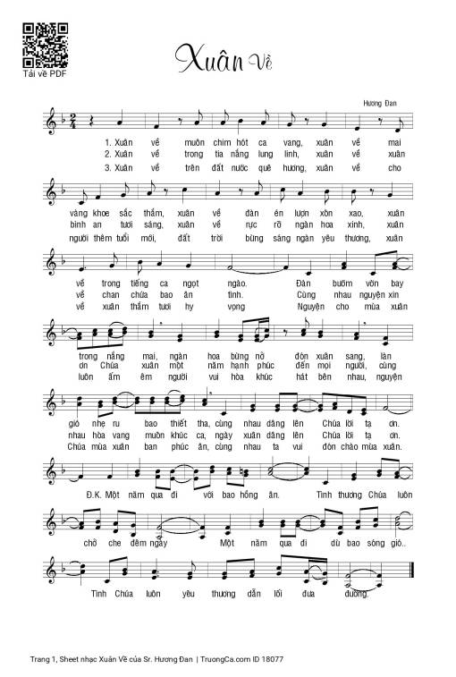 Xuân Về - Sr. Hương Đan