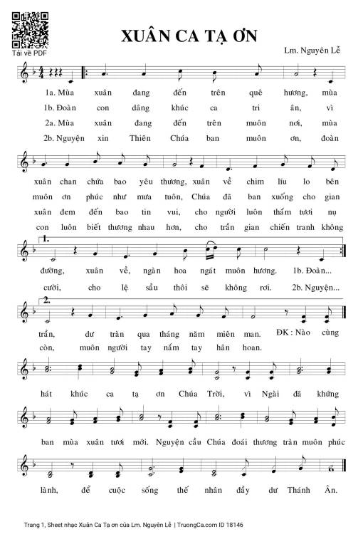 Xuân Ca Tạ ơn - Lm. Nguyên Lễ