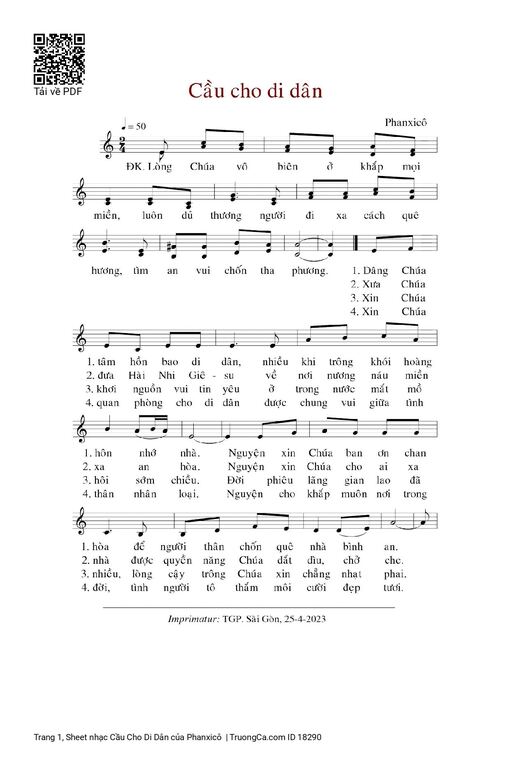 Cầu Cho Di Dân - Phanxicô