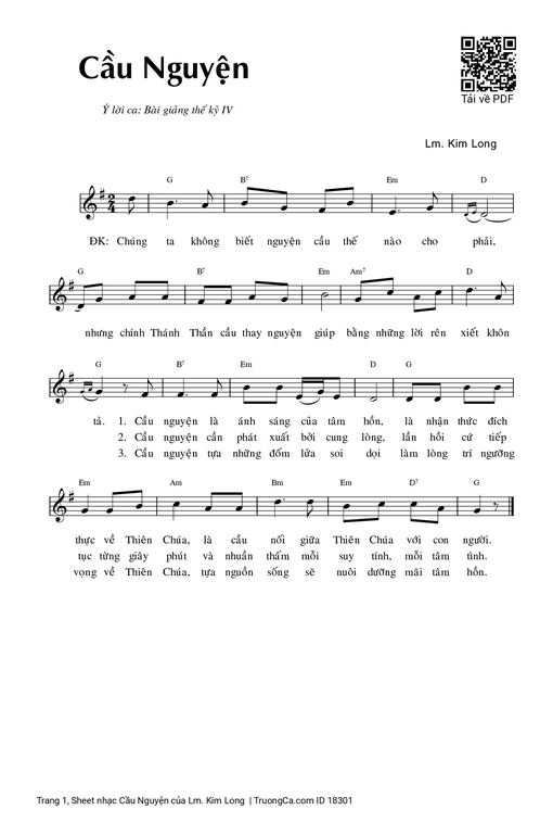 Cầu Nguyện - Lm. Kim Long