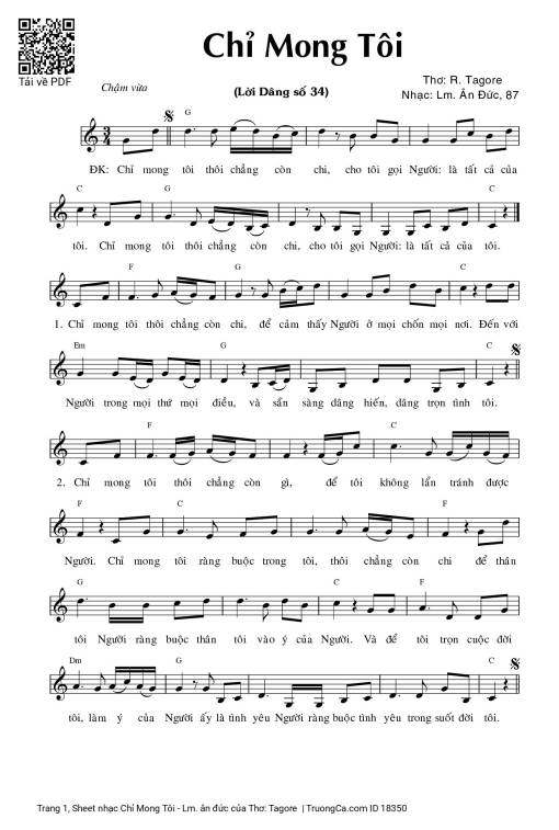 Chỉ Mong Tôi - Lm. ân đức