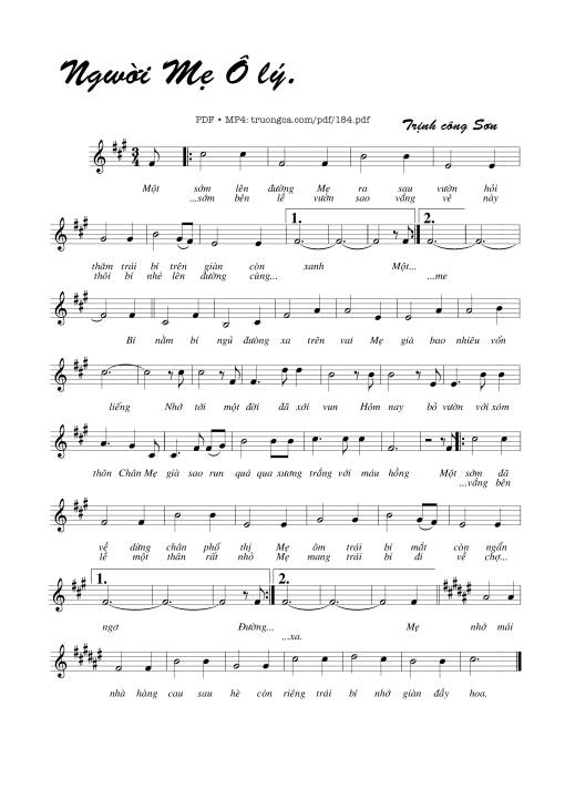 Bà mẹ Ô Lý - Trịnh Công Sơn