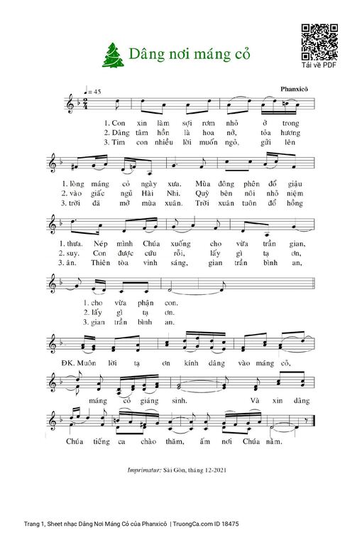 Dâng Nơi Máng Cỏ