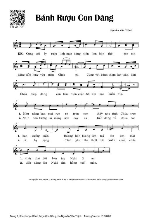 Bánh Rượu Con Dâng