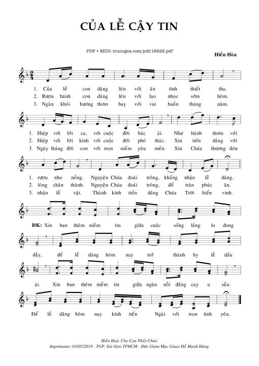 Của Lễ Cậy Tin