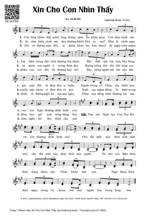 Xin Cho Con Nhìn Thấy