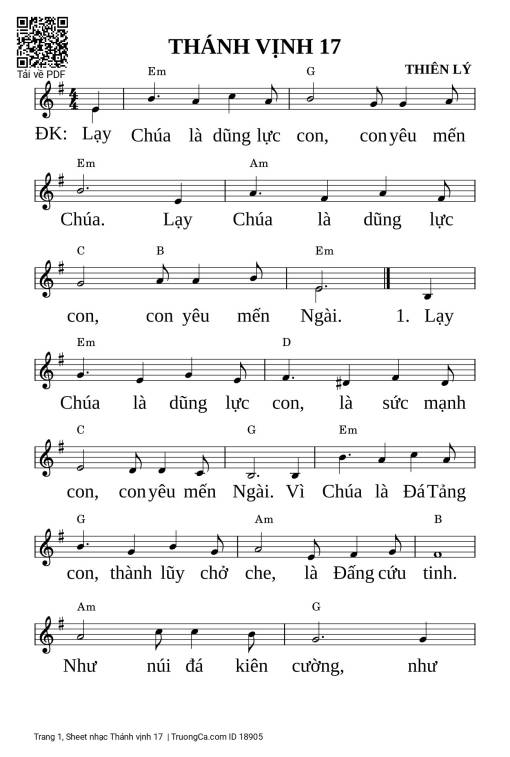 Thánh vịnh 17 - Thiên Lý