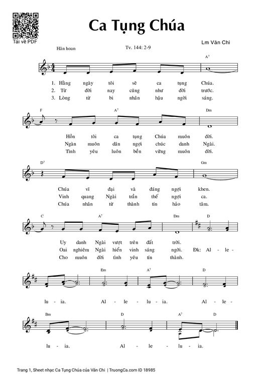 Ca Tụng Chúa - Văn Chi