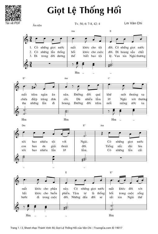 Thánh Vịnh 50, Giọt Lệ Thống Hối