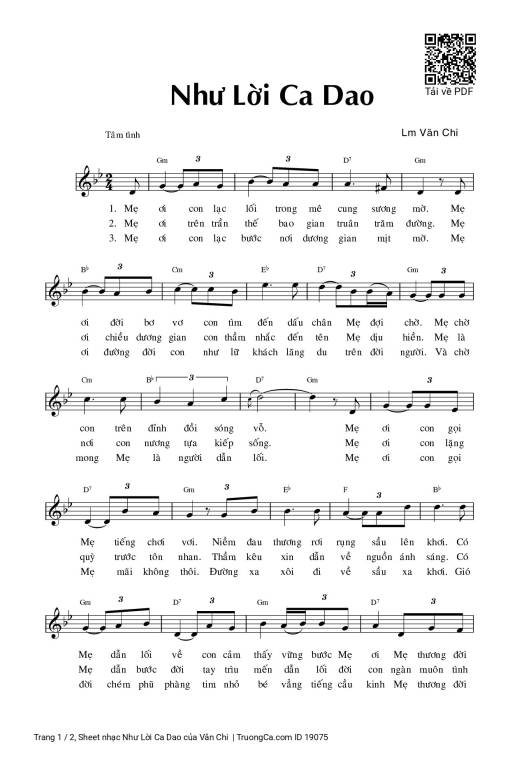 Như Lời Ca Dao - Văn Chi