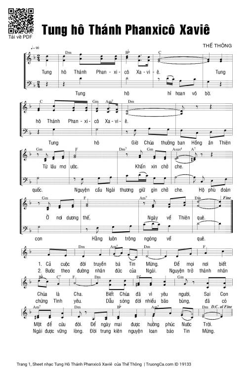 Tung Hô Thánh Phanxicô Xaviê 