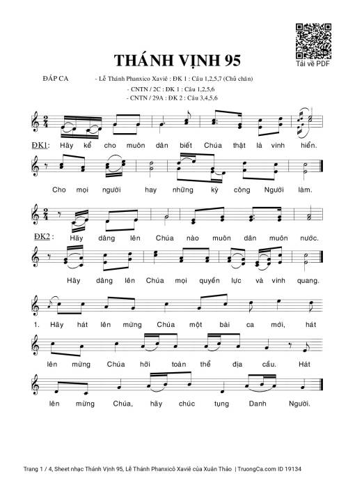 Thánh Vịnh 95, Lễ Thánh Phanxicô Xaviê