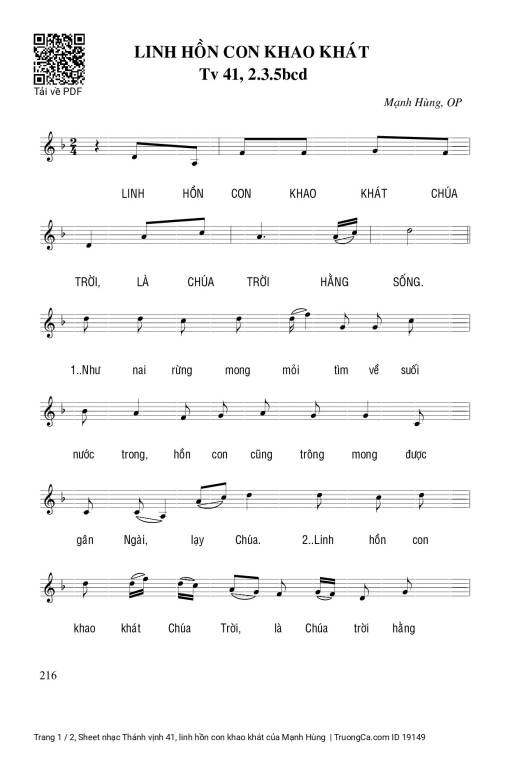 Thánh vịnh 41, linh hồn con khao khát