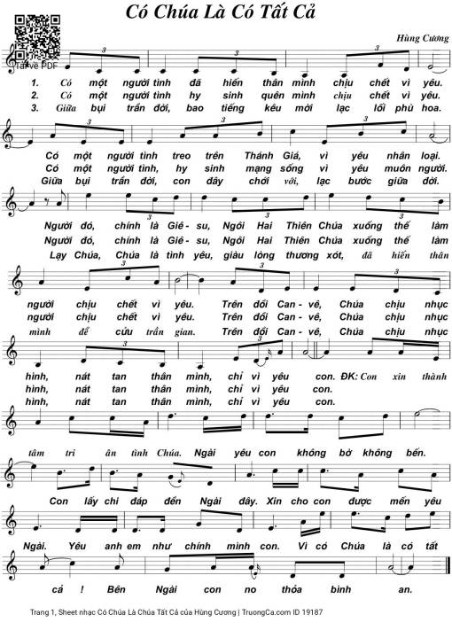 Có Chúa Là Chúa Tất Cả