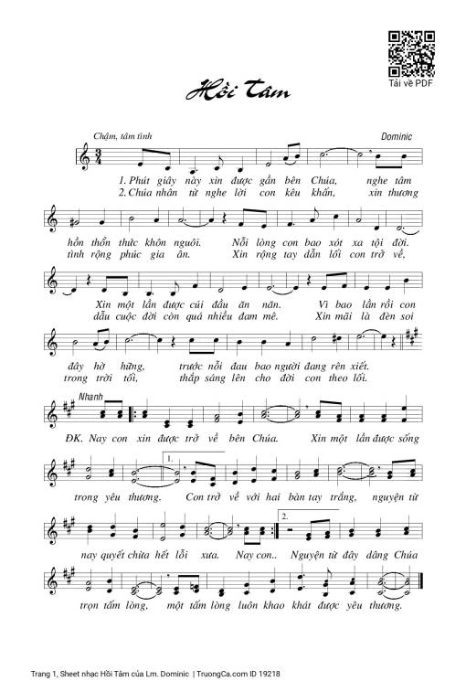 Hồi Tâm - Lm. Dominic