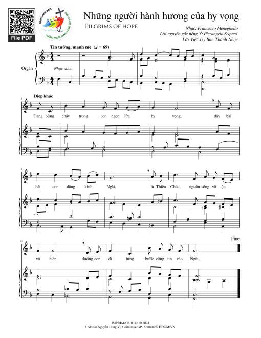 Những người hành hương của hy vọng (đệm hát)