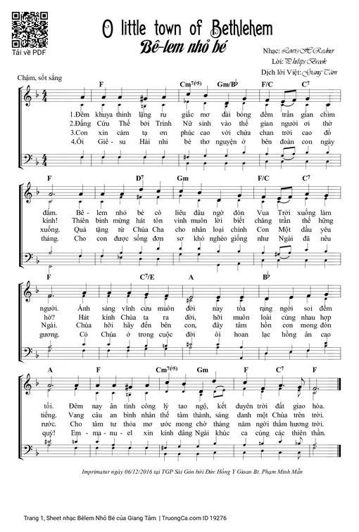 Bêlem Nhỏ Bé - Giang Tâm