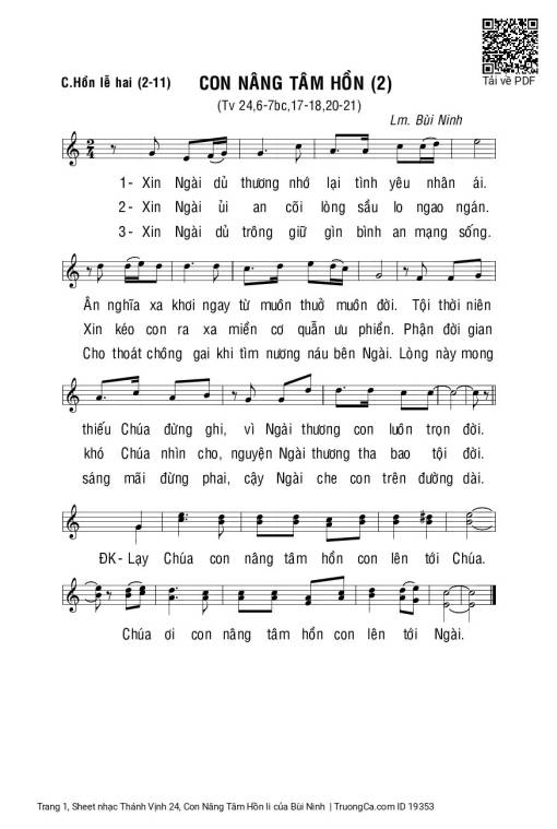 Thánh Vịnh 24, Con Nâng Tâm Hồn Ii