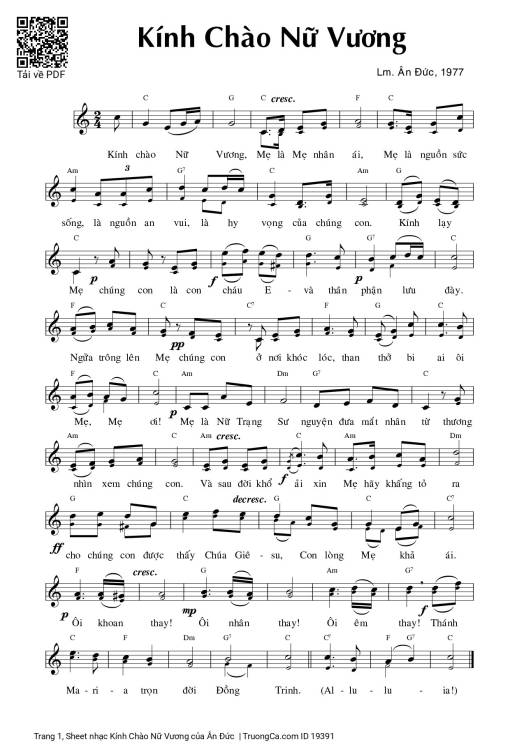 Kính Chào Nữ Vương