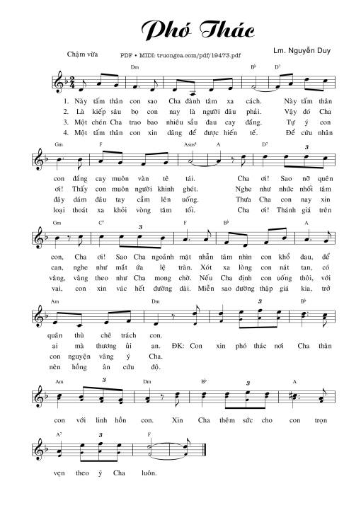 Phó Thác - Nguyễn Duy